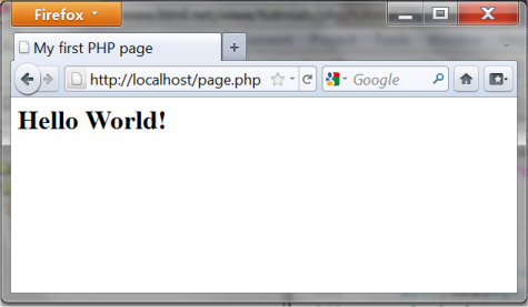Imagem mostrando o resultado do código em um navegador